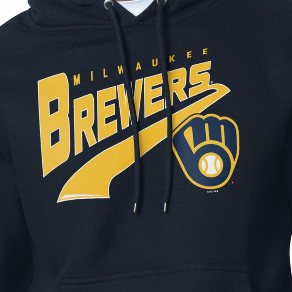 Milwaukee Brewers Starter Modern Tailsweep Fleece Tri-Blend Pullover Hoodie | MLB Shop