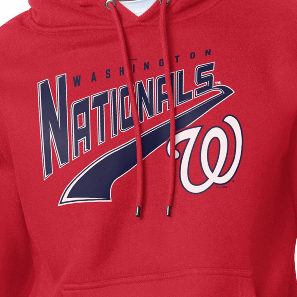 Washington Nationals Starter Modern Tailsweep Fleece Tri-Blend Pullover Hoodie | MLB New