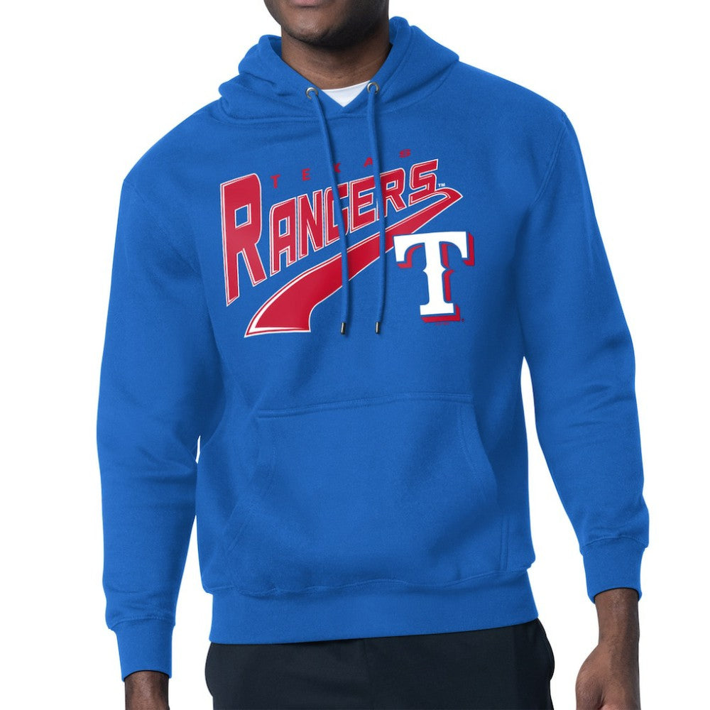 Texas Rangers Starter Modern Tailsweep Fleece Tri-Blend Pullover Hoodie | MLB Discount