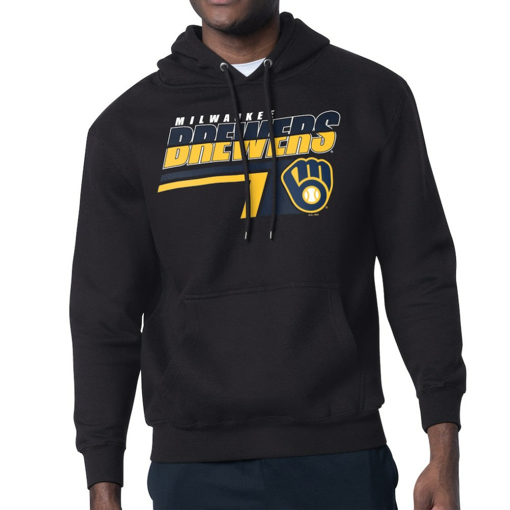 Milwaukee Brewers Starter Logo Push Graphic Hoodie | MLB New