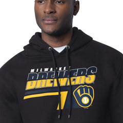 Milwaukee Brewers Starter Logo Push Graphic Hoodie | MLB New