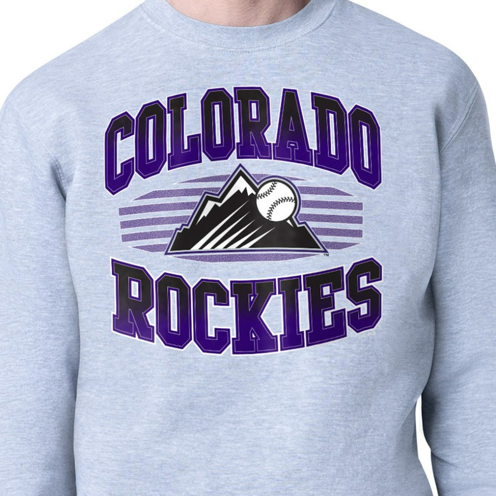 Colorado Rockies Starter Team Grit Graphic Fleece Pullover Sweatshirt | MLB On Sale