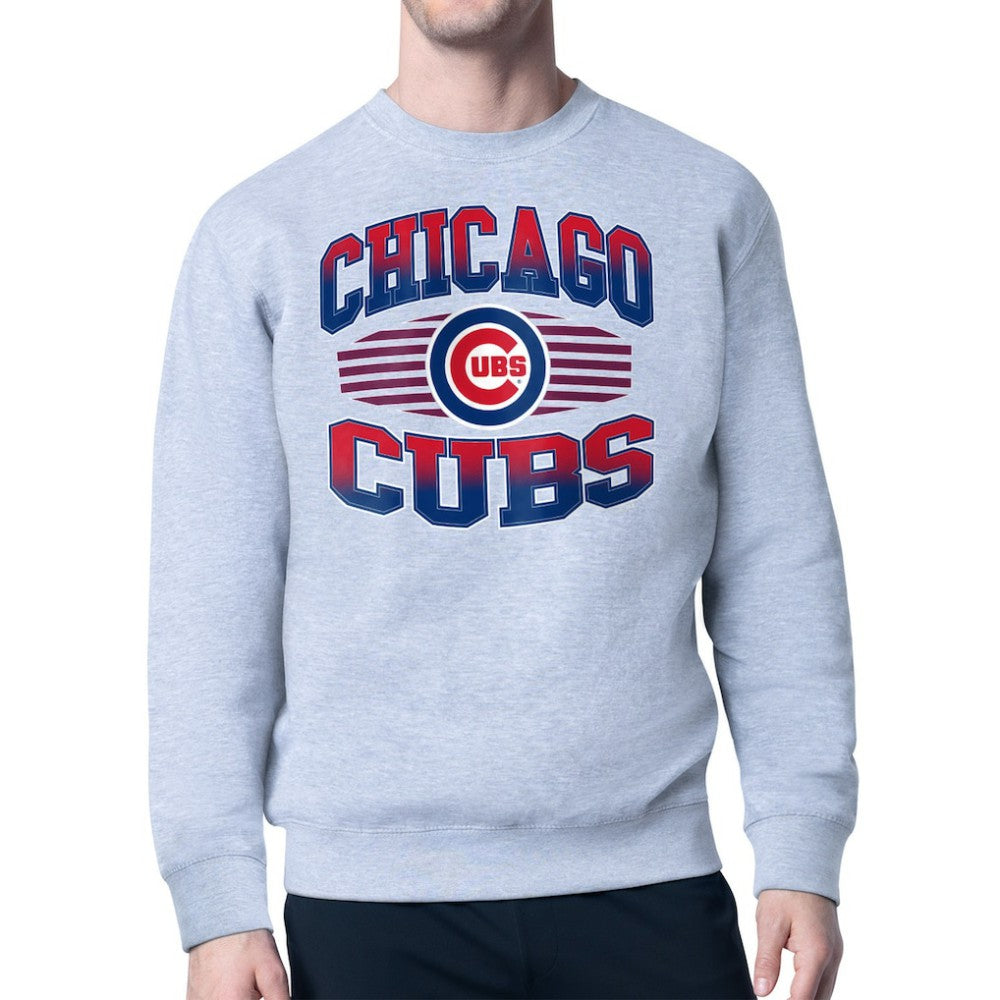 Chicago Cubs Starter Team Grit Graphic Fleece Pullover Sweatshirt | MLB Sale