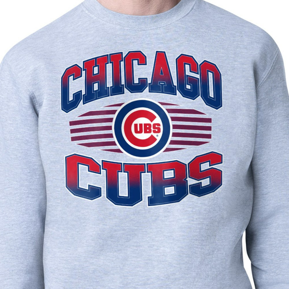 Chicago Cubs Starter Team Grit Graphic Fleece Pullover Sweatshirt | MLB Sale