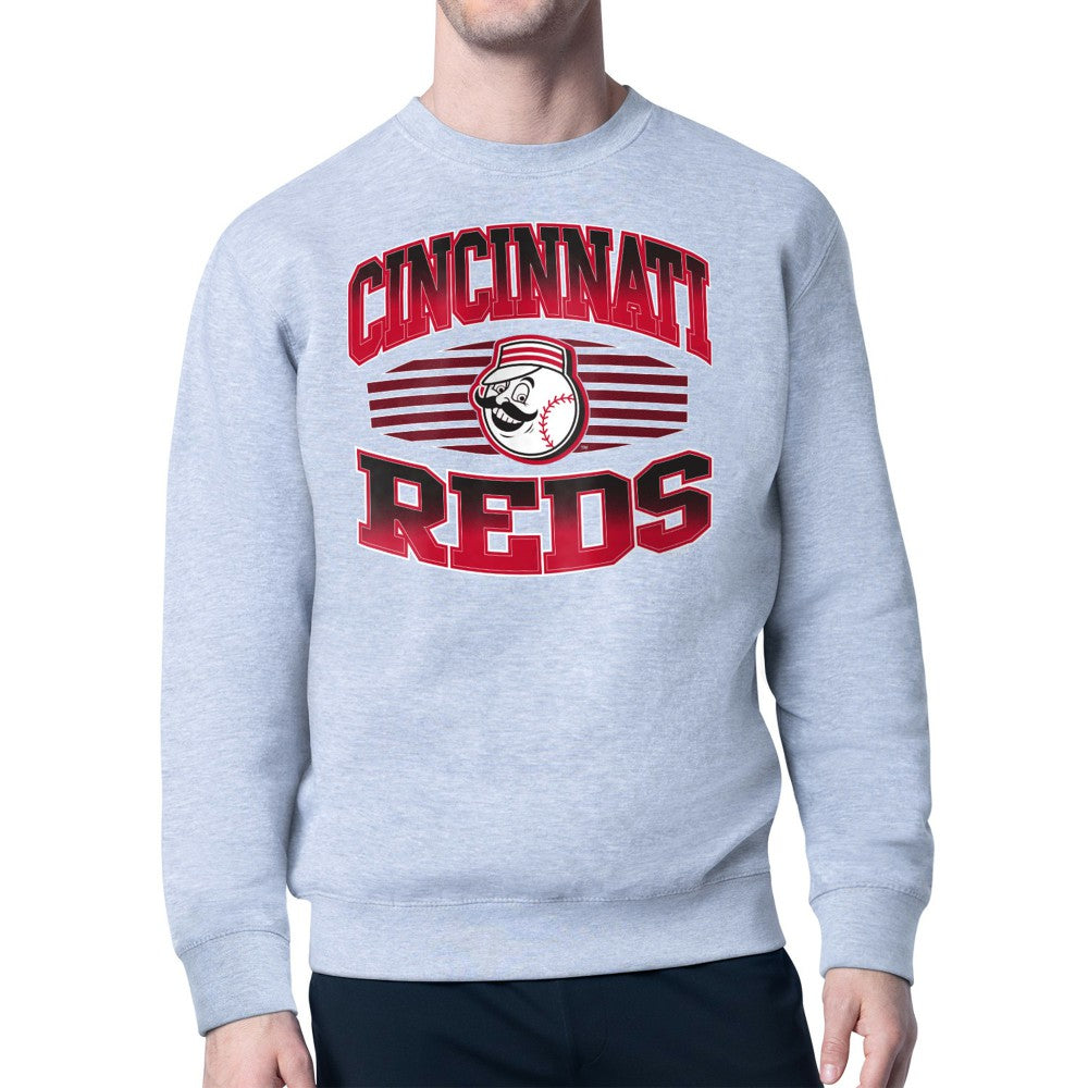 Cincinnati Reds Starter Team Grit Graphic Fleece Pullover Sweatshirt | MLB Online