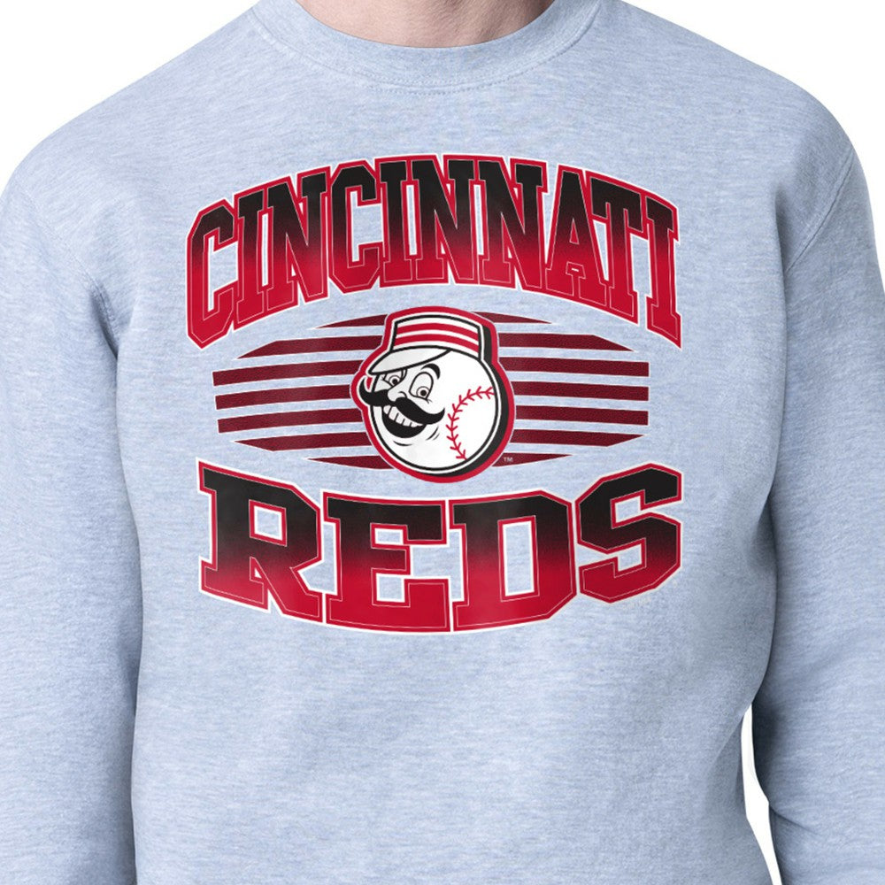 Cincinnati Reds Starter Team Grit Graphic Fleece Pullover Sweatshirt | MLB Online