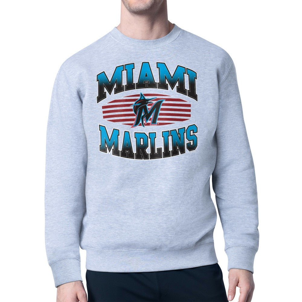 Miami Marlins Starter Team Grit Graphic Fleece Pullover Sweatshirt | MLB Near me