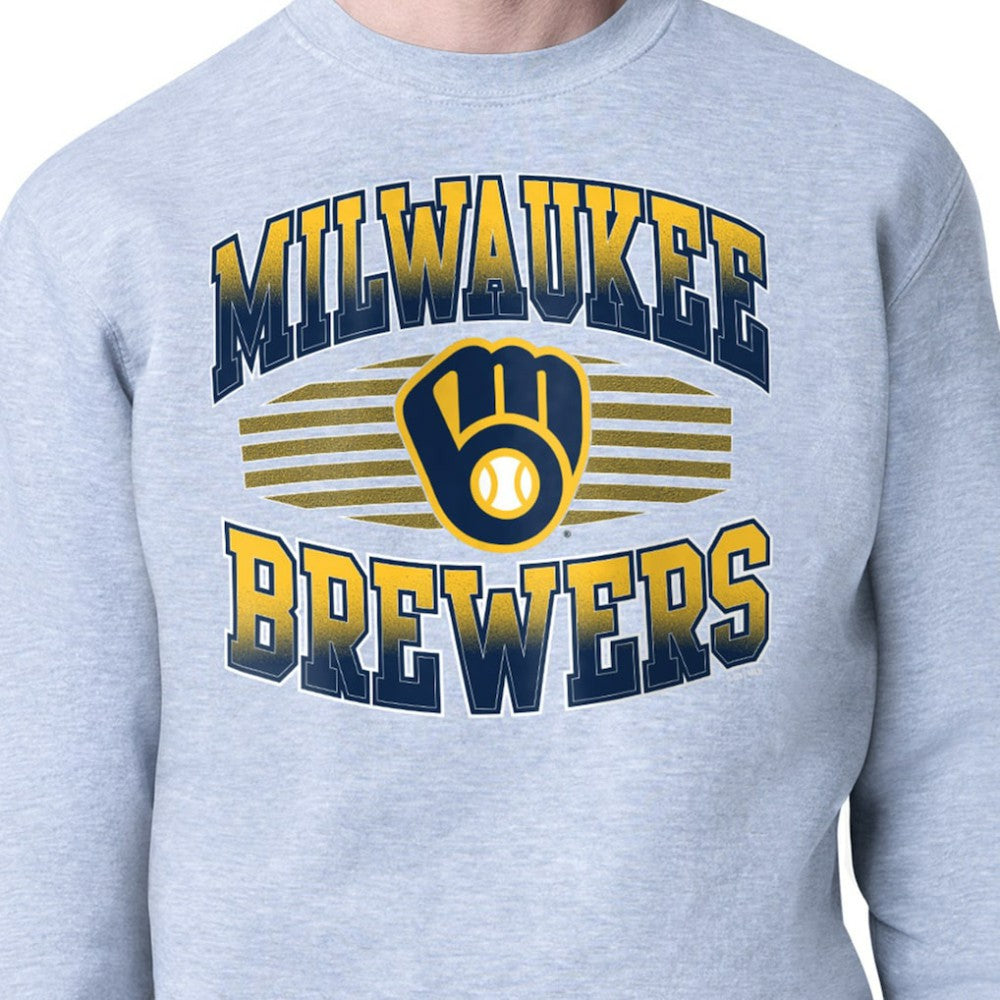 Milwaukee Brewers Starter Team Grit Graphic Fleece Pullover Sweatshirt | MLB For sale