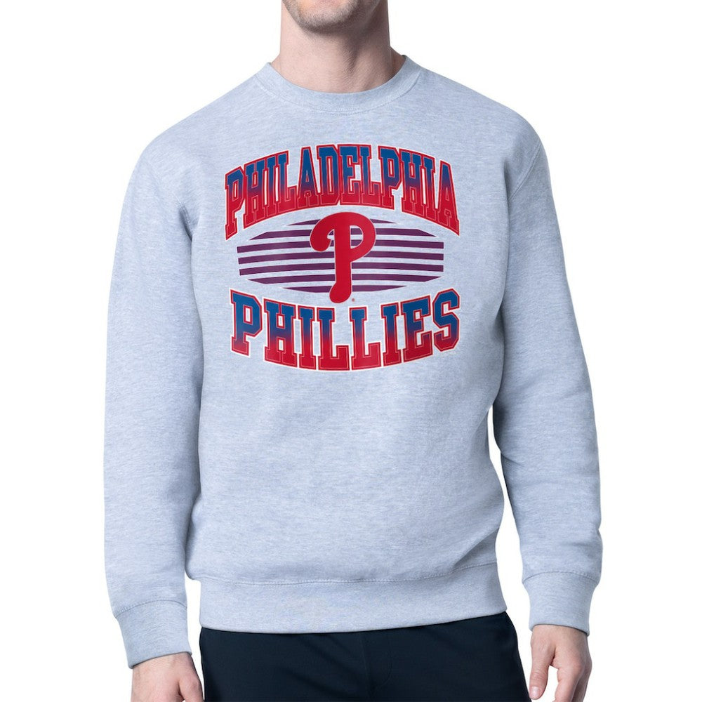 Philadelphia Phillies Starter Team Grit Graphic Fleece Pullover Sweatshirt | MLB Outlet