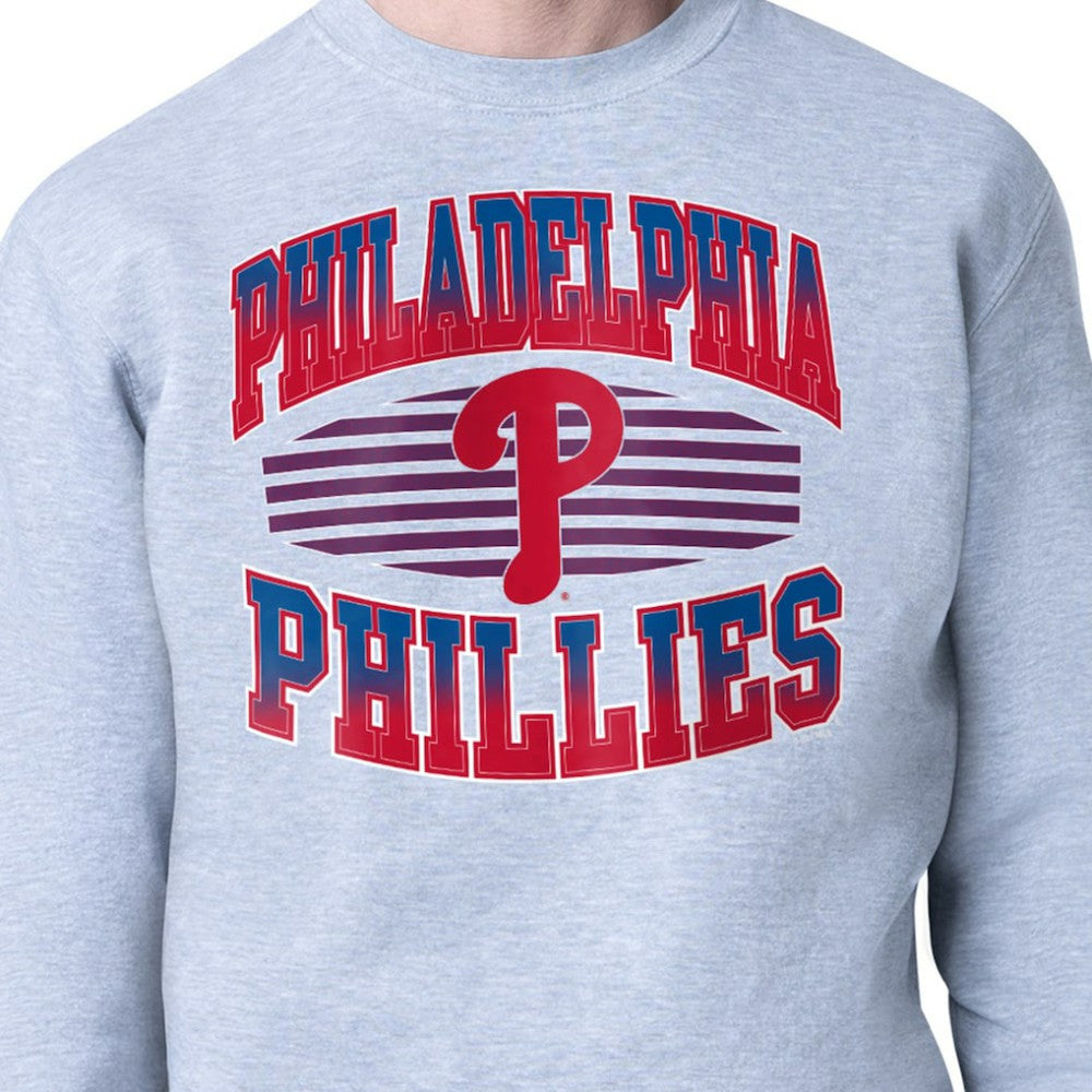Philadelphia Phillies Starter Team Grit Graphic Fleece Pullover Sweatshirt | MLB Outlet