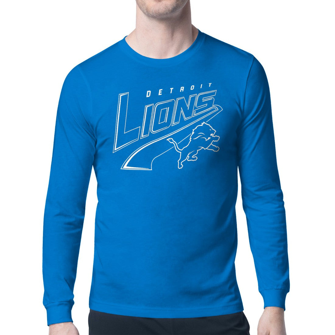 Detroit Lions  Starter Modern Tailsweep Graphic Long Sleeve T-Shirt