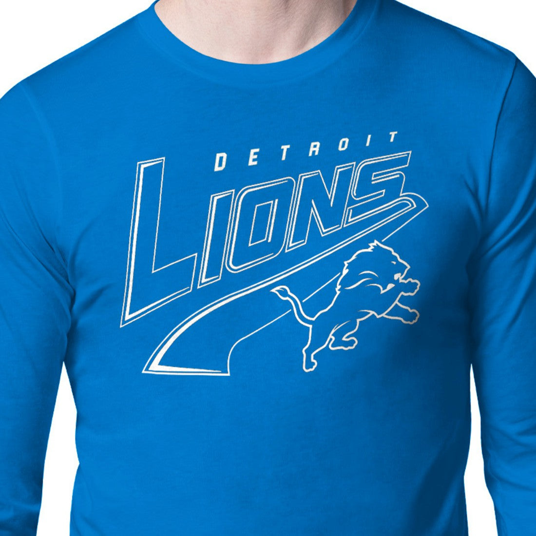 Detroit Lions  Starter Modern Tailsweep Graphic Long Sleeve T-Shirt