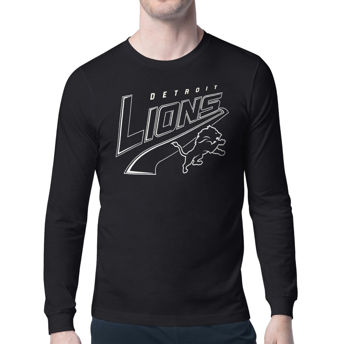 Detroit Lions  Starter Modern Tailsweep Graphic Long Sleeve T-Shirt