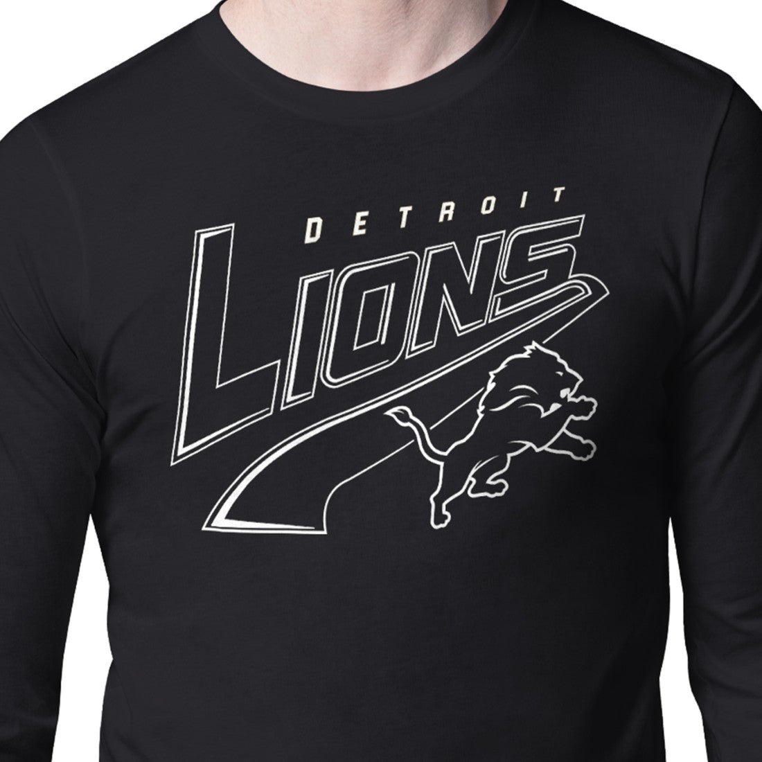 Detroit Lions  Starter Modern Tailsweep Graphic Long Sleeve T-Shirt
