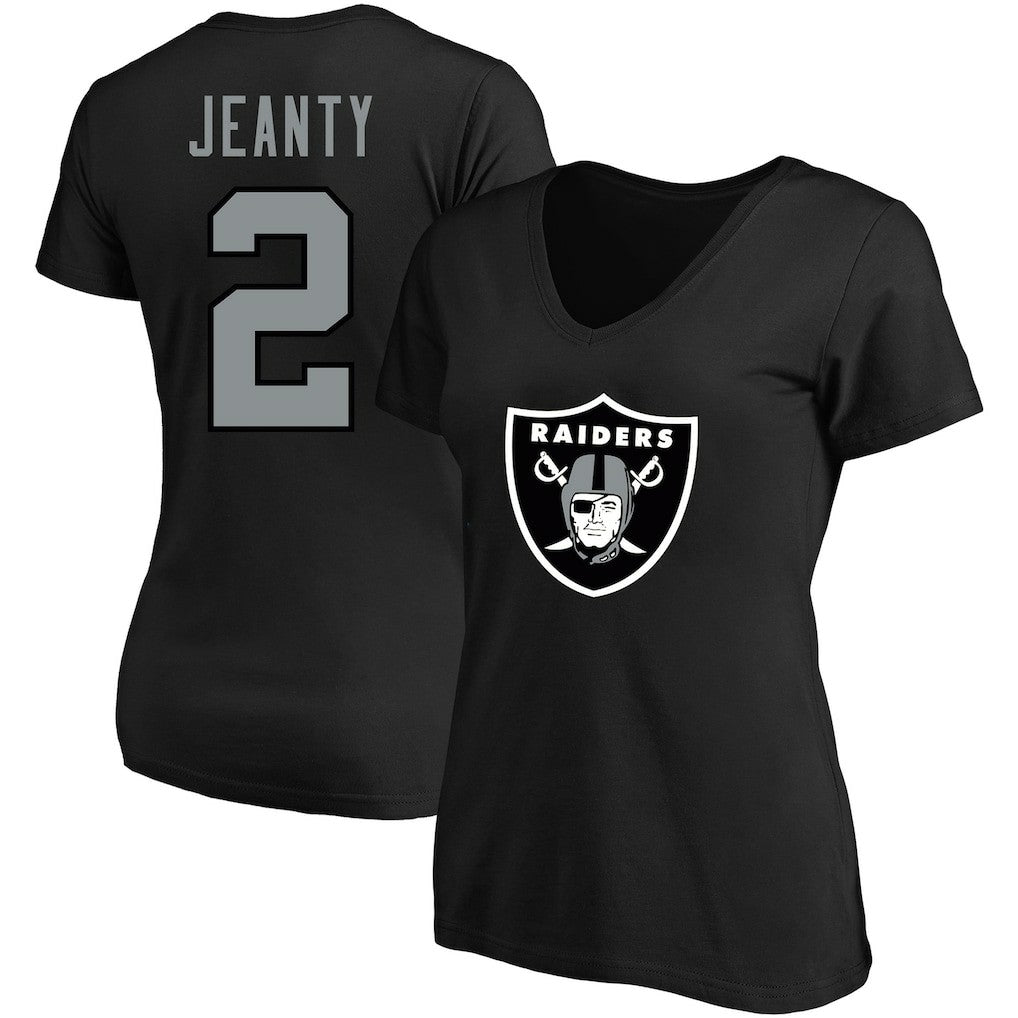 Las Vegas Raiders Fanatics Ashton Jeanty  Women's Plus Size Name & Number T-Shirt