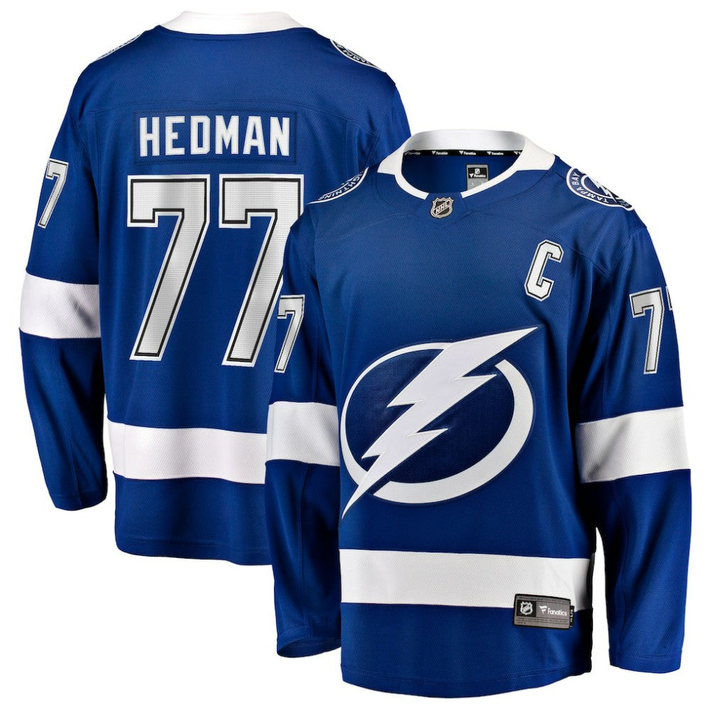 Victor Hedman Tampa Bay Lightning Fanatics Home Captain Patch Breakaway Jersey Outlet