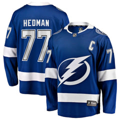 Victor Hedman Tampa Bay Lightning Fanatics Home Captain Patch Breakaway Jersey Outlet