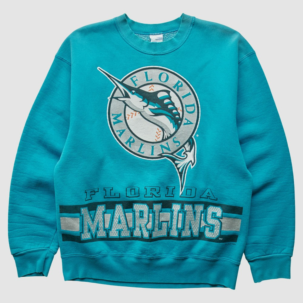 Miami Marlins 90s Pullover Sweatshirt | MLB Discount