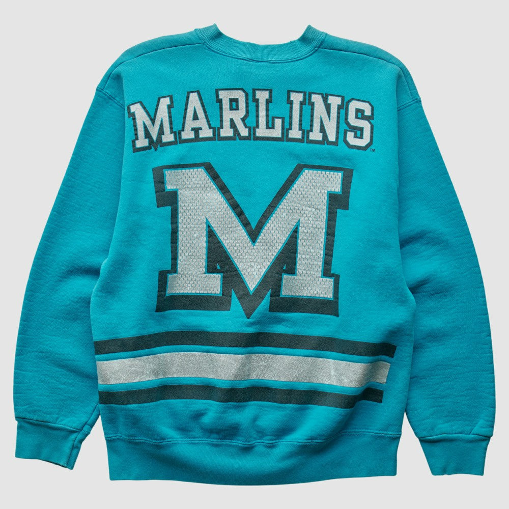 Miami Marlins 90s Pullover Sweatshirt | MLB Discount