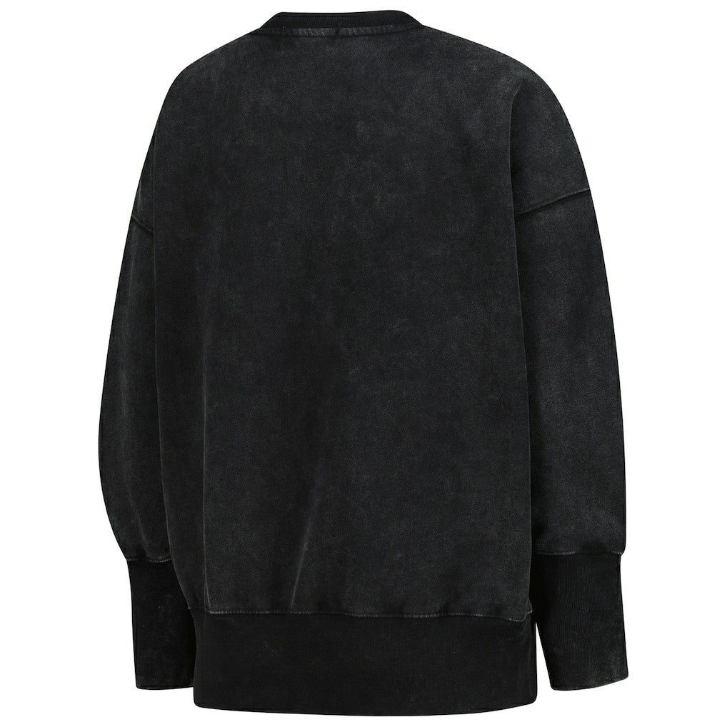 Dallas Cowboys Mitchell & Ness Women's Delineate Mineral Wash Crewneck Sweatshirt