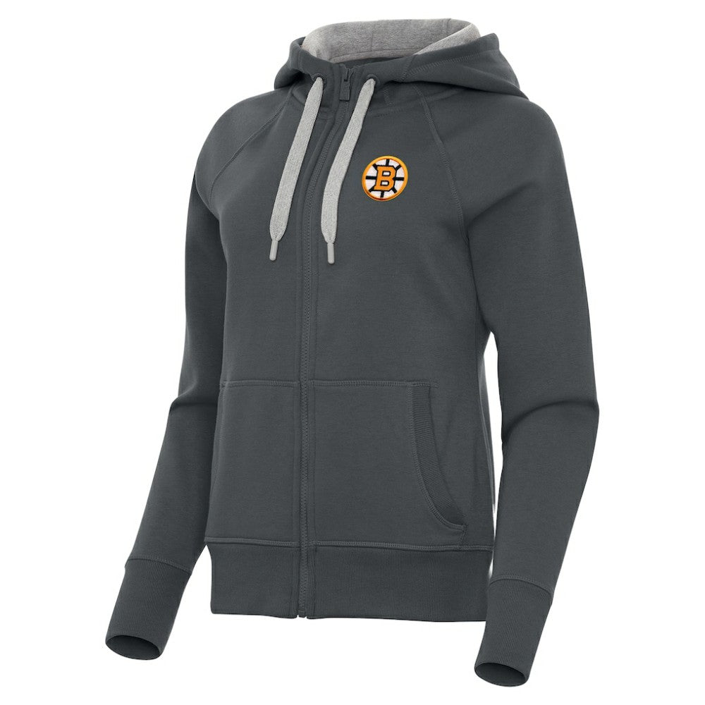 Boston Bruins Antigua Women's Victory Full-Zip Hoodie On Sale