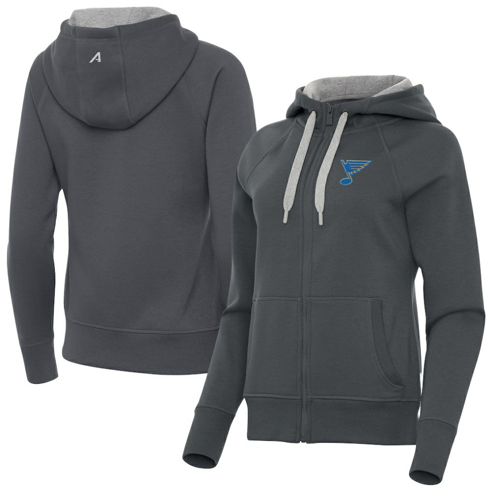 St. Louis Blues Antigua Women's Victory Full-Zip Hoodie For Sale