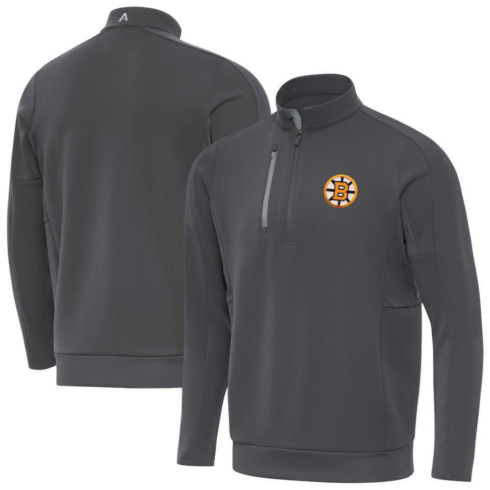 Boston Bruins Antigua Generation Quarter-Zip Pullover Top Sale