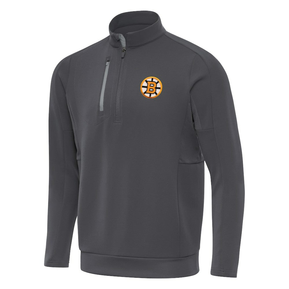 Boston Bruins Antigua Generation Quarter-Zip Pullover Top Sale