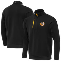 Boston Bruins Antigua Generation Quarter-Zip Pullover Top On Sale