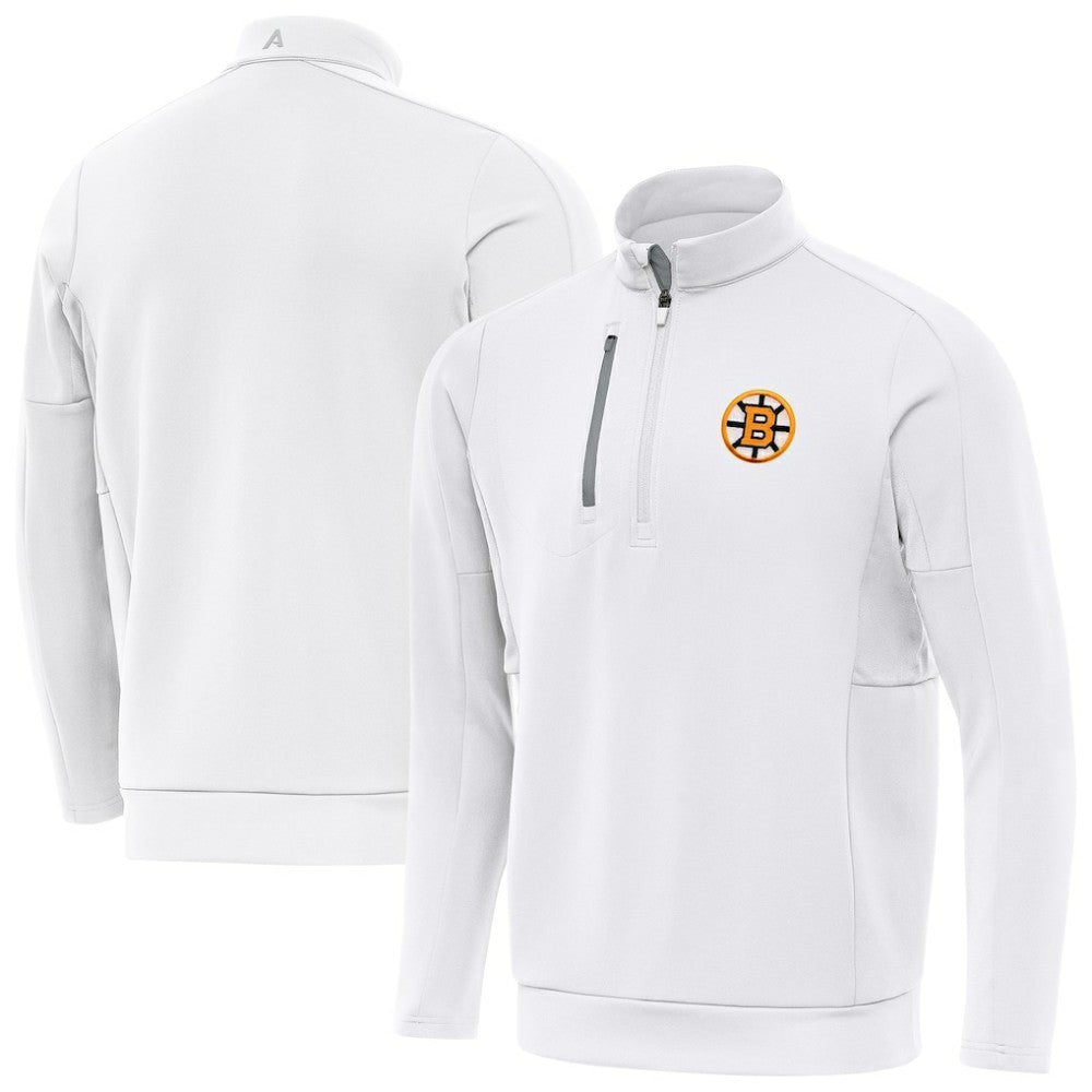 Boston Bruins Antigua Generation Quarter-Zip Pullover Top Outlet