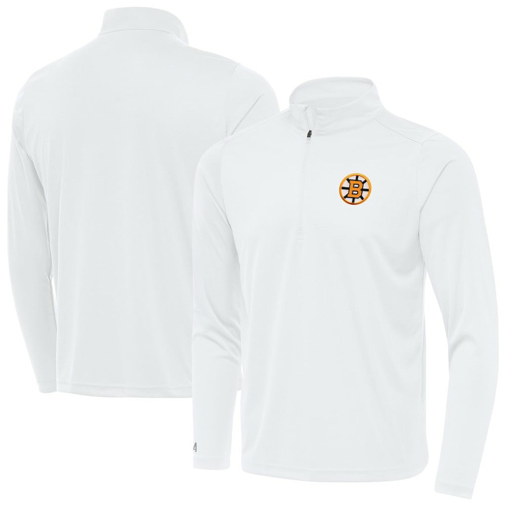 Boston Bruins Antigua Tribute Lightweight Quarter-Zip Pullover Outlet
