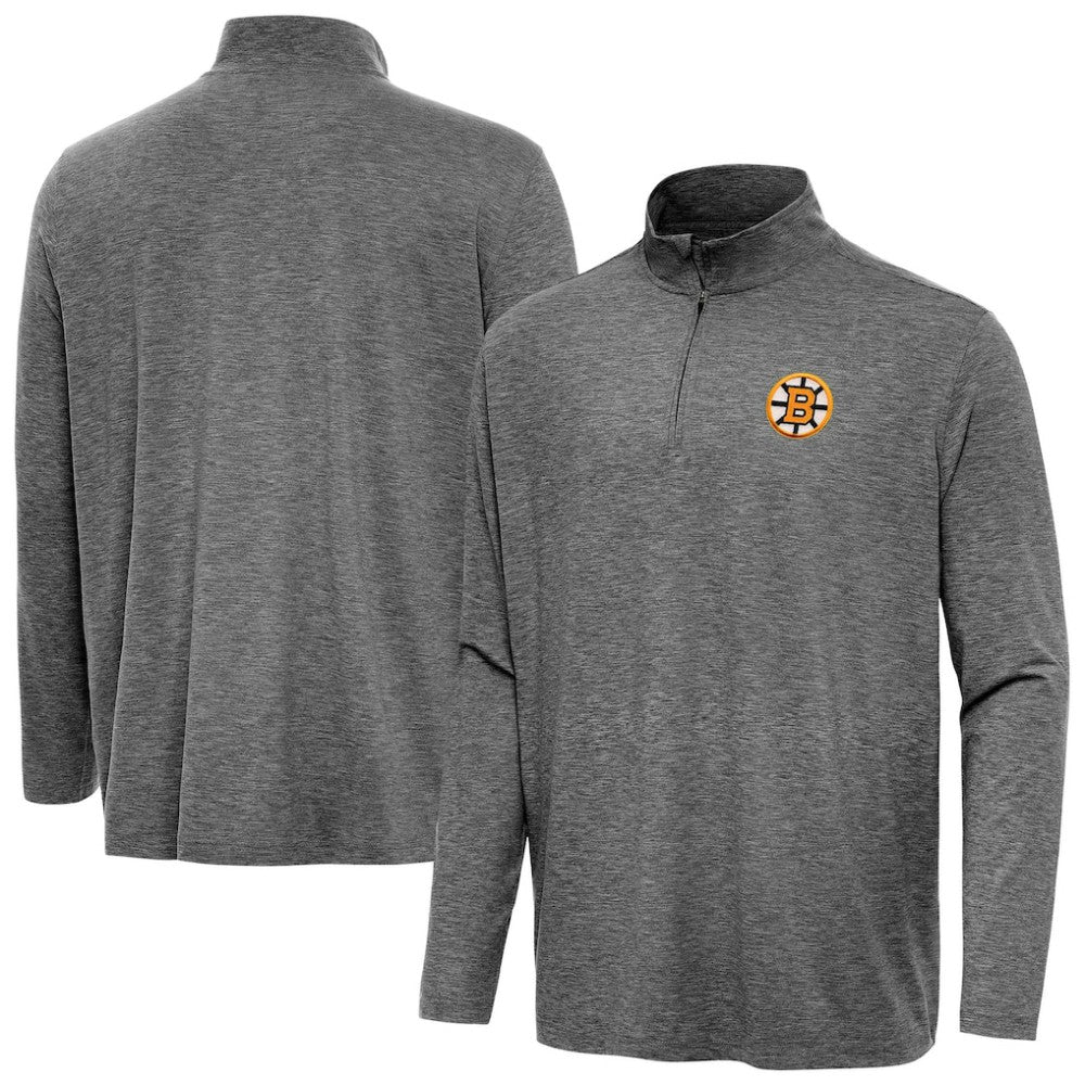 Boston Bruins Antigua Hunk Lightweight Quarter-Zip Pullover On Sale