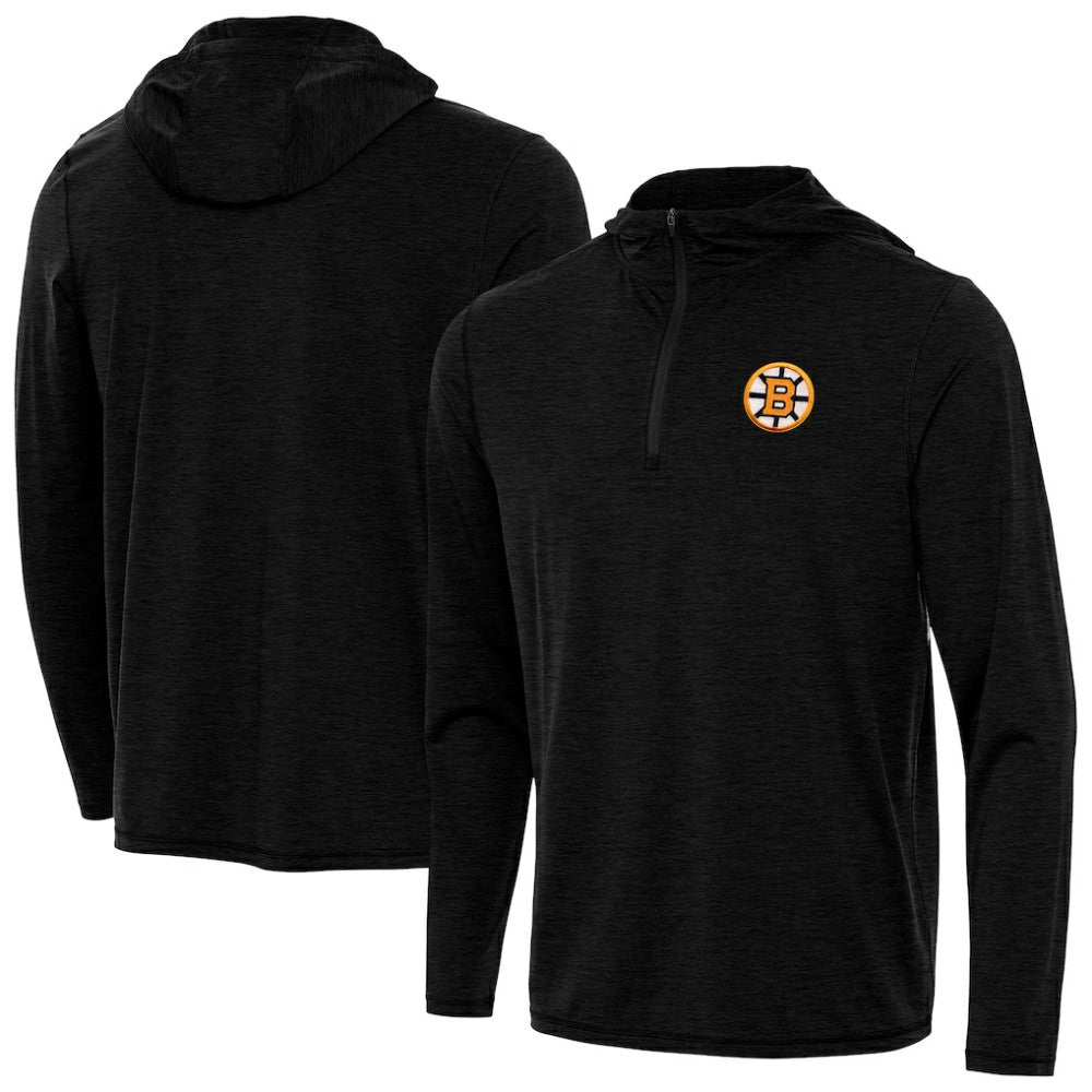 Boston Bruins Antigua Tidy Quarter-Zip Hoodie For Sale