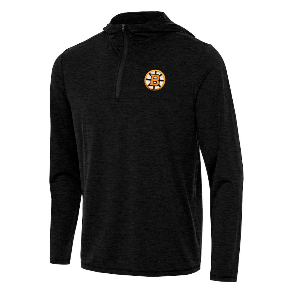 Boston Bruins Antigua Tidy Quarter-Zip Hoodie For Sale