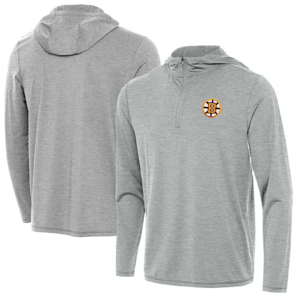 Boston Bruins Antigua Tidy Quarter-Zip Hoodie On Sale