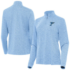 St. Louis Blues Antigua Mentor Long Sleeve Quarter-Zip Mock Polo Online