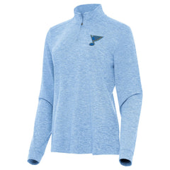 St. Louis Blues Antigua Mentor Long Sleeve Quarter-Zip Mock Polo Online