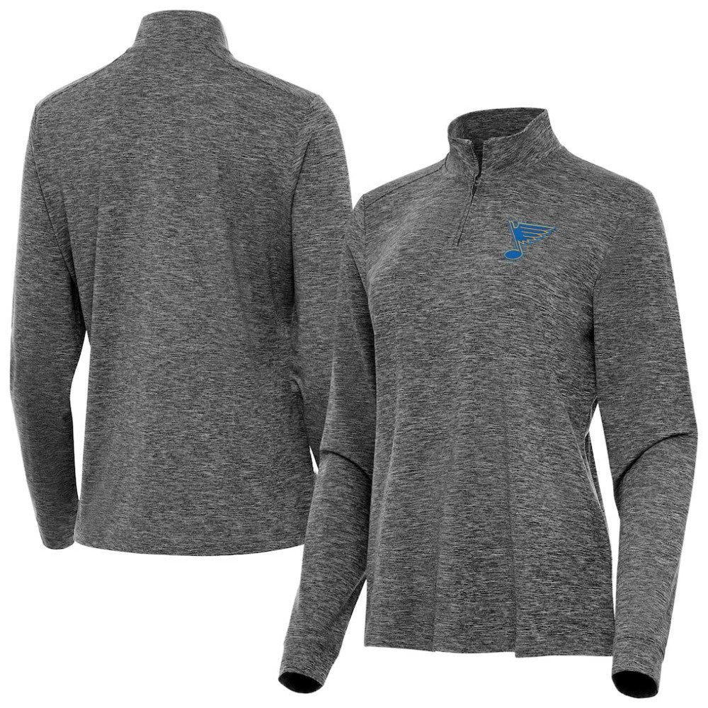 St. Louis Blues Antigua Mentor Long Sleeve Quarter-Zip Mock Polo Discount
