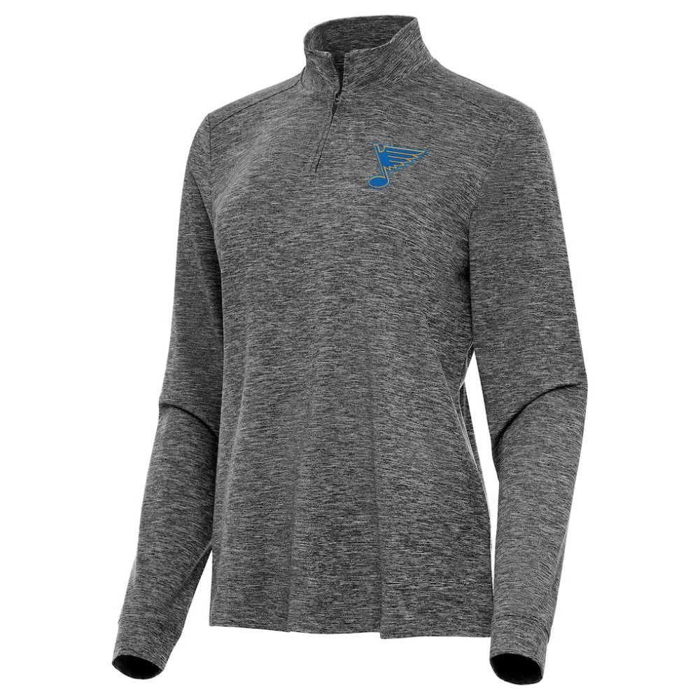 St. Louis Blues Antigua Mentor Long Sleeve Quarter-Zip Mock Polo Discount
