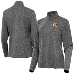 Boston Bruins Antigua Mentor Long Sleeve Quarter-Zip Mock Polo Sale