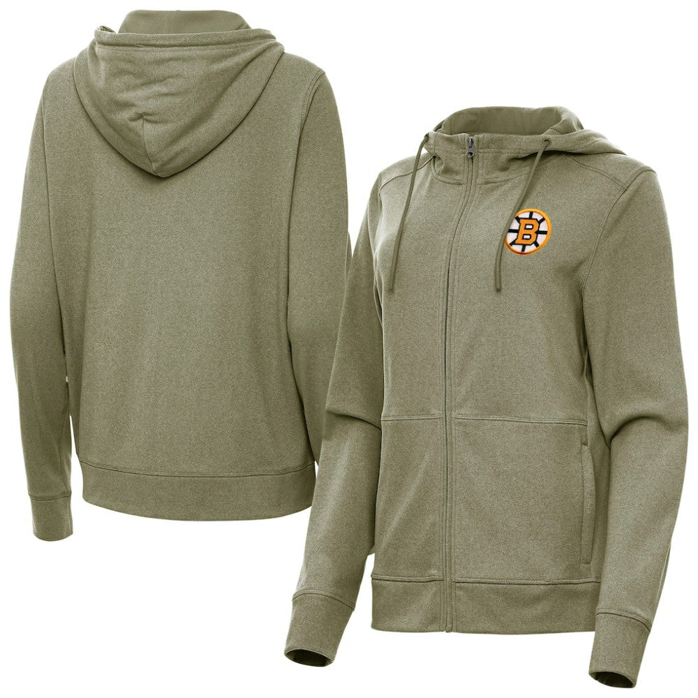 Boston Bruins Antigua Women's Seeker Full-Zip Hoodie On Sale
