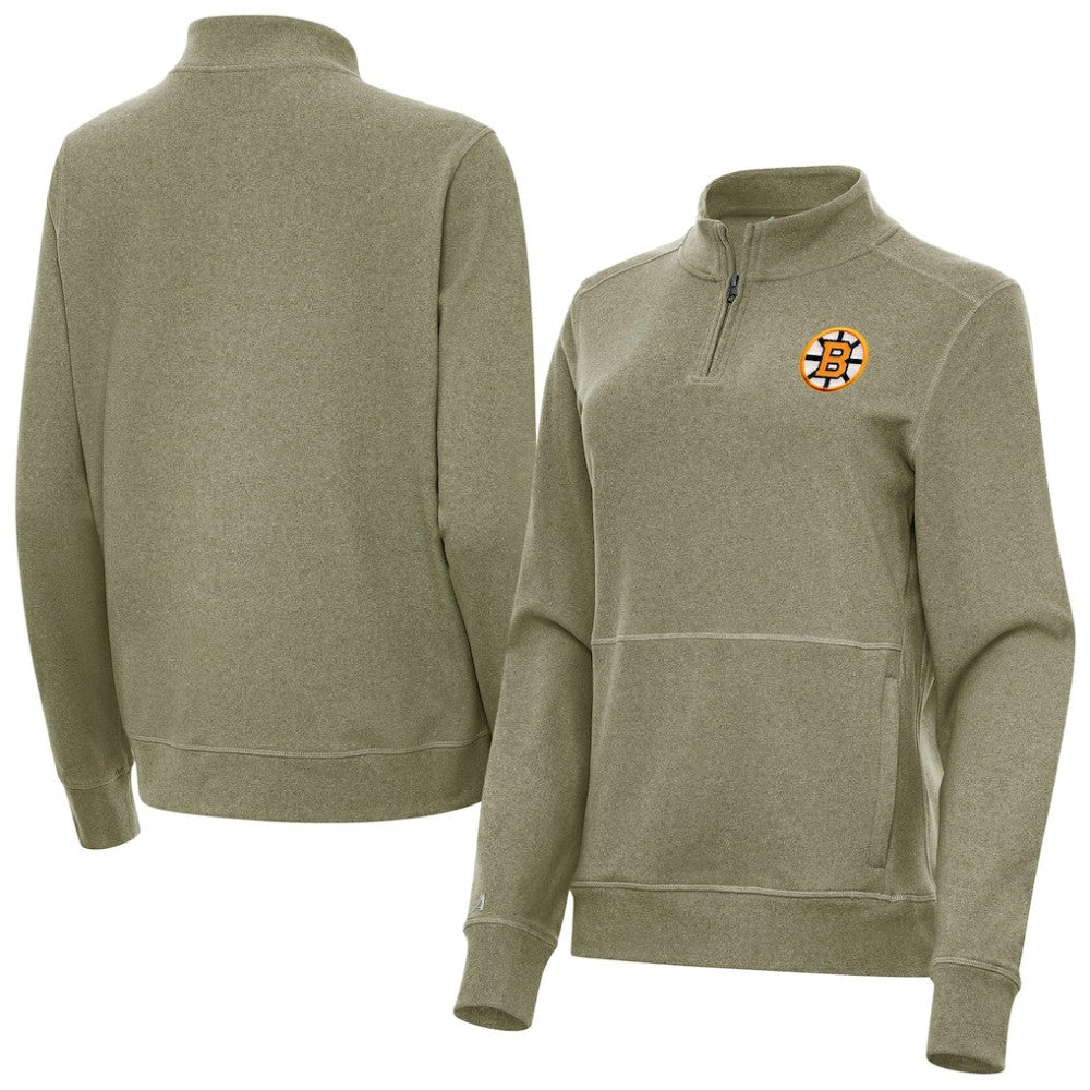Boston Bruins Antigua Women's Crush Quarter-Zip Pullover Online