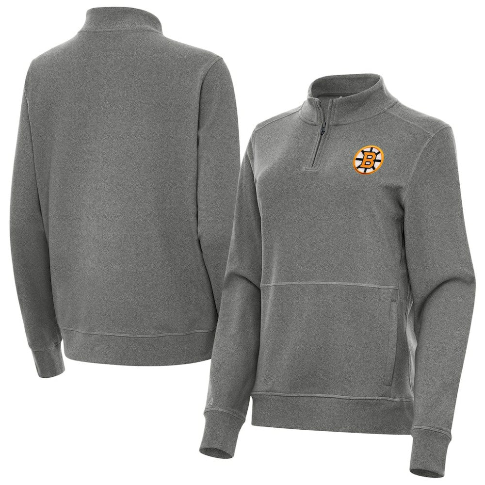 Boston Bruins Antigua Women's Crush Quarter-Zip Pullover On Sale