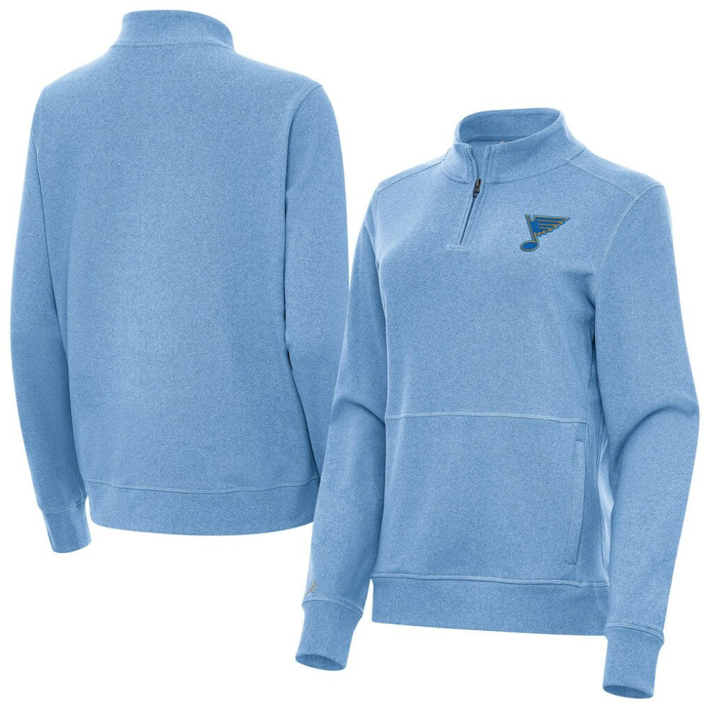 St. Louis Blues Antigua Women's Crush Quarter-Zip Pullover Sale