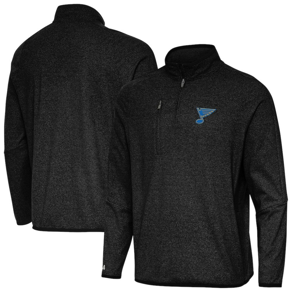 St. Louis Blues Antigua Certain Tri-Blend Quarter-Zip Top Outlet
