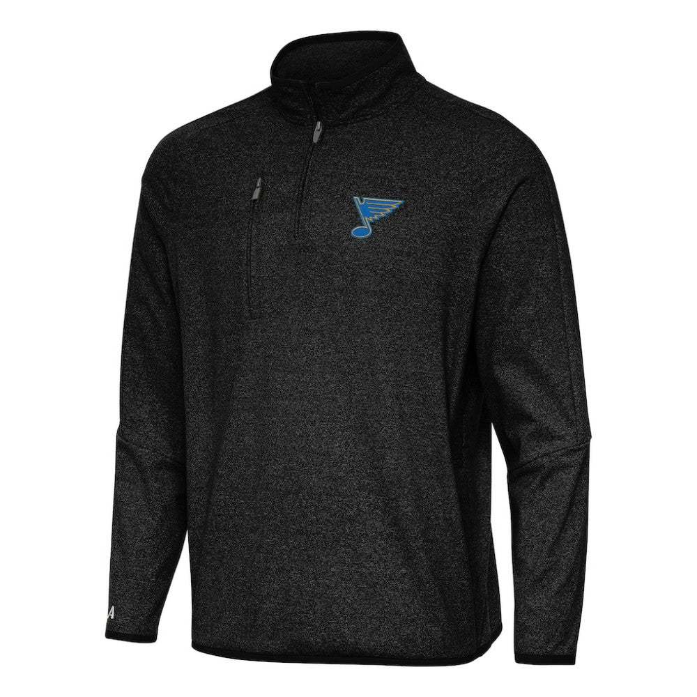 St. Louis Blues Antigua Certain Tri-Blend Quarter-Zip Top Outlet