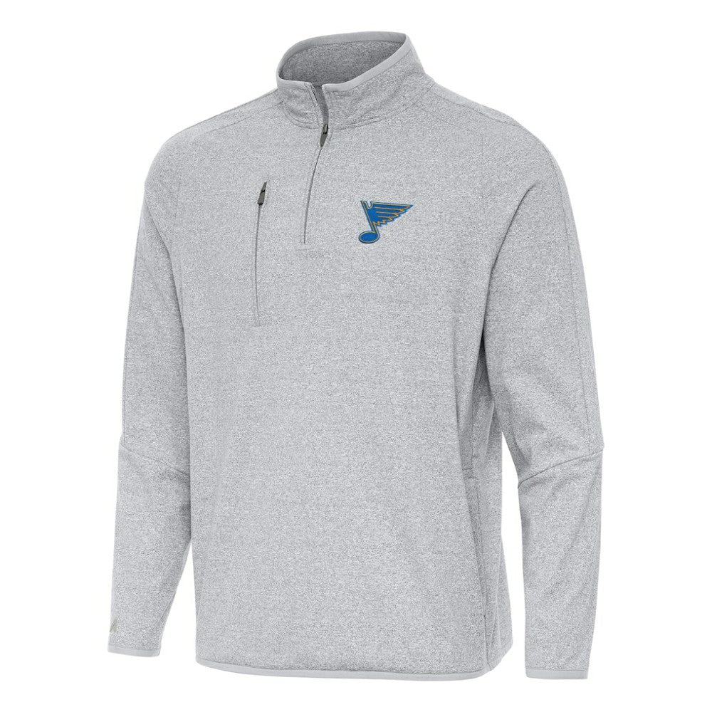 St. Louis Blues Antigua Certain Tri-Blend Quarter-Zip Top Sale