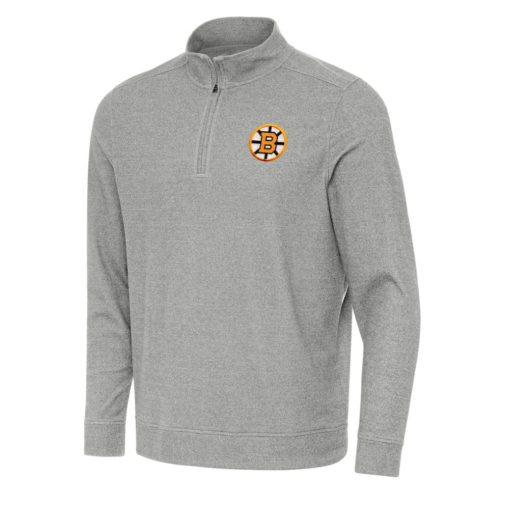 Boston Bruins Antigua Subtle Quarter-Zip Sweatshirt Sale