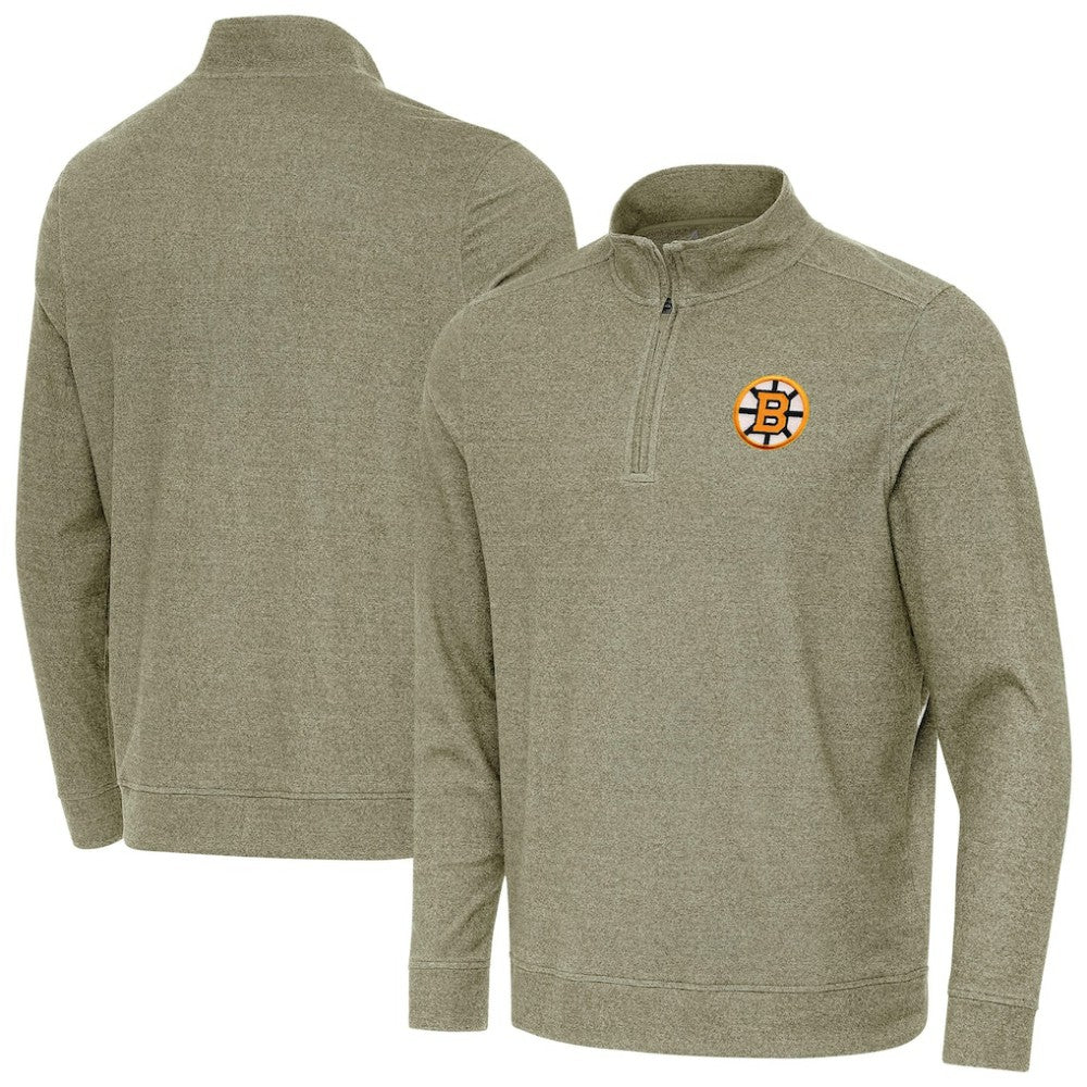 Boston Bruins Antigua Subtle Quarter-Zip Sweatshirt Online