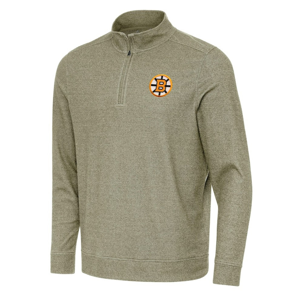 Boston Bruins Antigua Subtle Quarter-Zip Sweatshirt Online